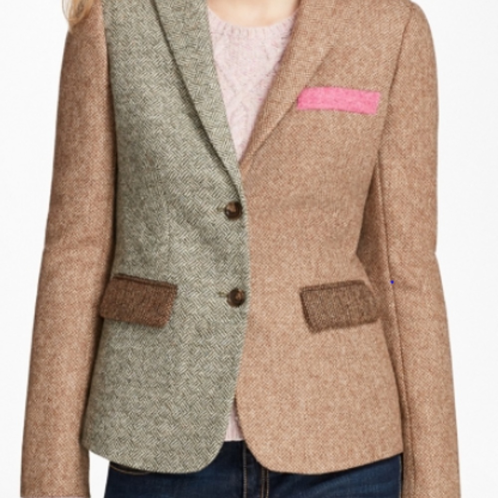 Patchwork Wool Tweed Jacket